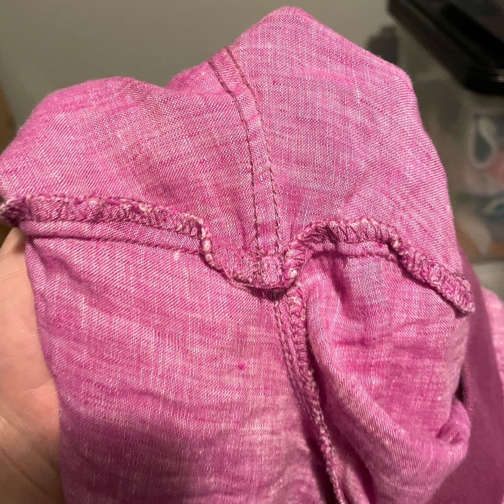 Toad & Co Flip Top Lithe Linen Pants Purple 4 - Picture 16 of 16
